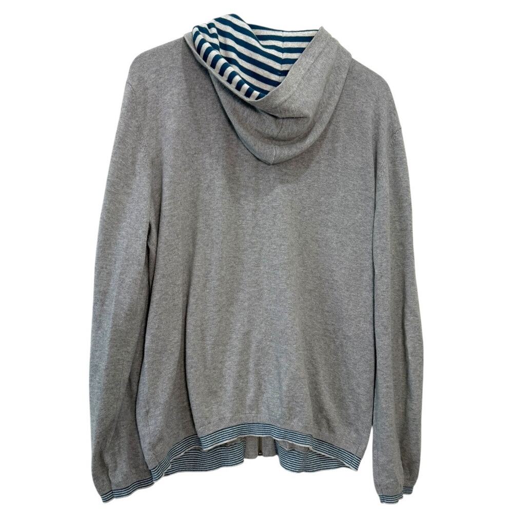 Carbon2Cobalt Gray Full Zip Hoodie 100% Cotton Sweatshirt Size Large - Picture 7 of 9